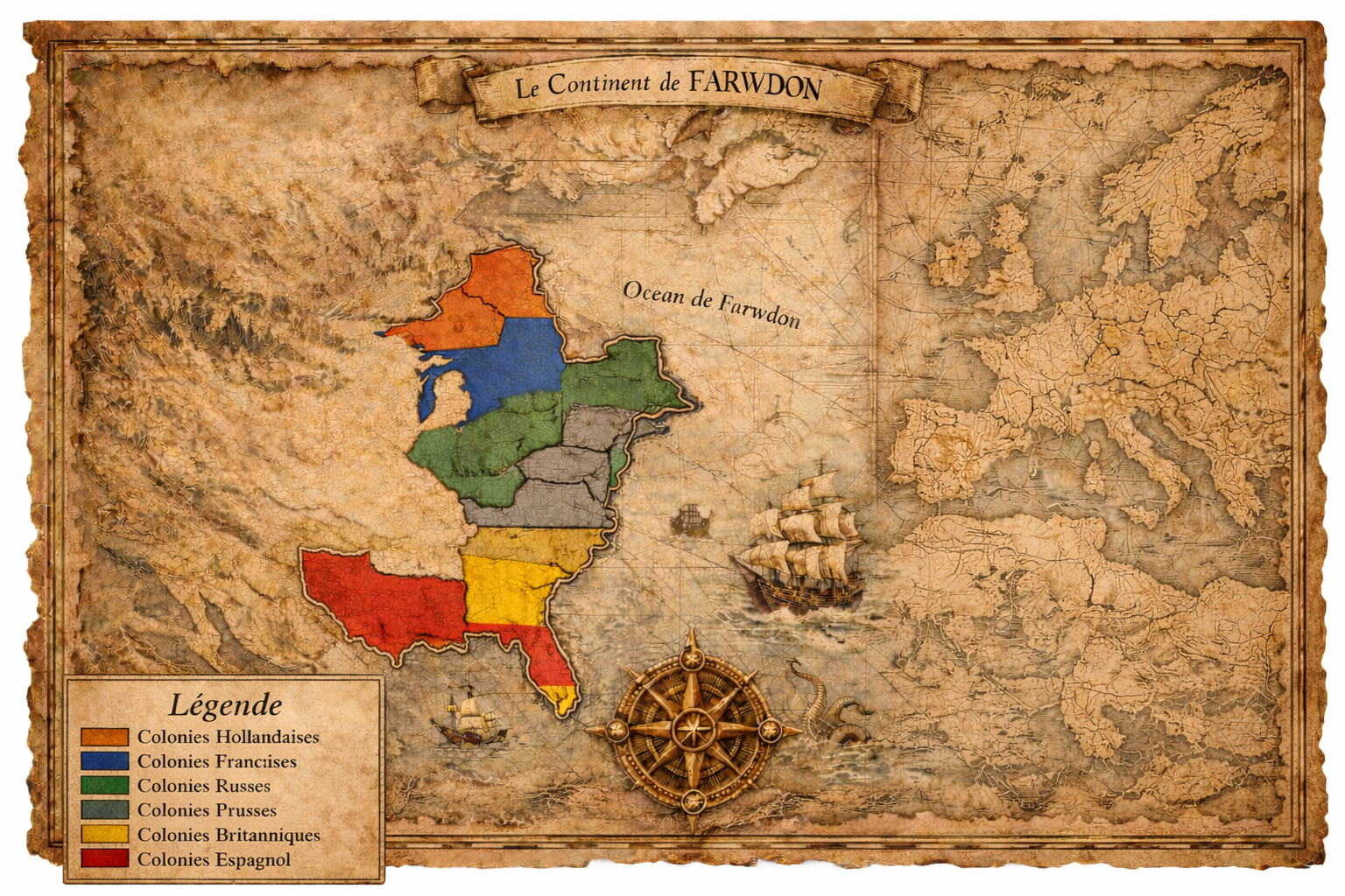 Carte générale du monde de Farwdon